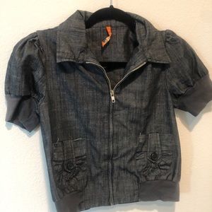 Jean short sleeve jacket